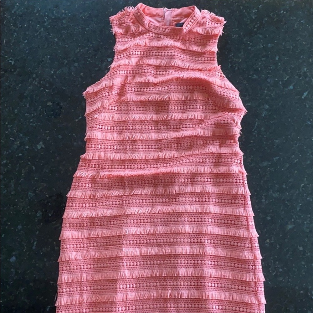 Coral j.Crew Fringe Dress